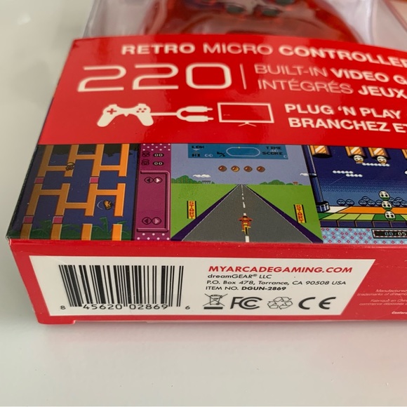 LOT of 4 MY ARCADE RETRO MICRO CONTROLLER 220 Built In Video Plug ‘n Play NEW - Picture 5 of 9